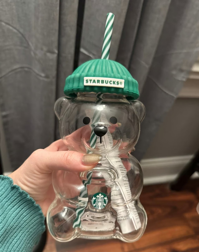 Starbucks 2026 Bearista Bear Glass Cold Cup Holiday Limited Edition Tumbler NIB Starbucks 2026 Bearista Bear Glass Cold Cup Holiday Limited Edition Tumbler NIB