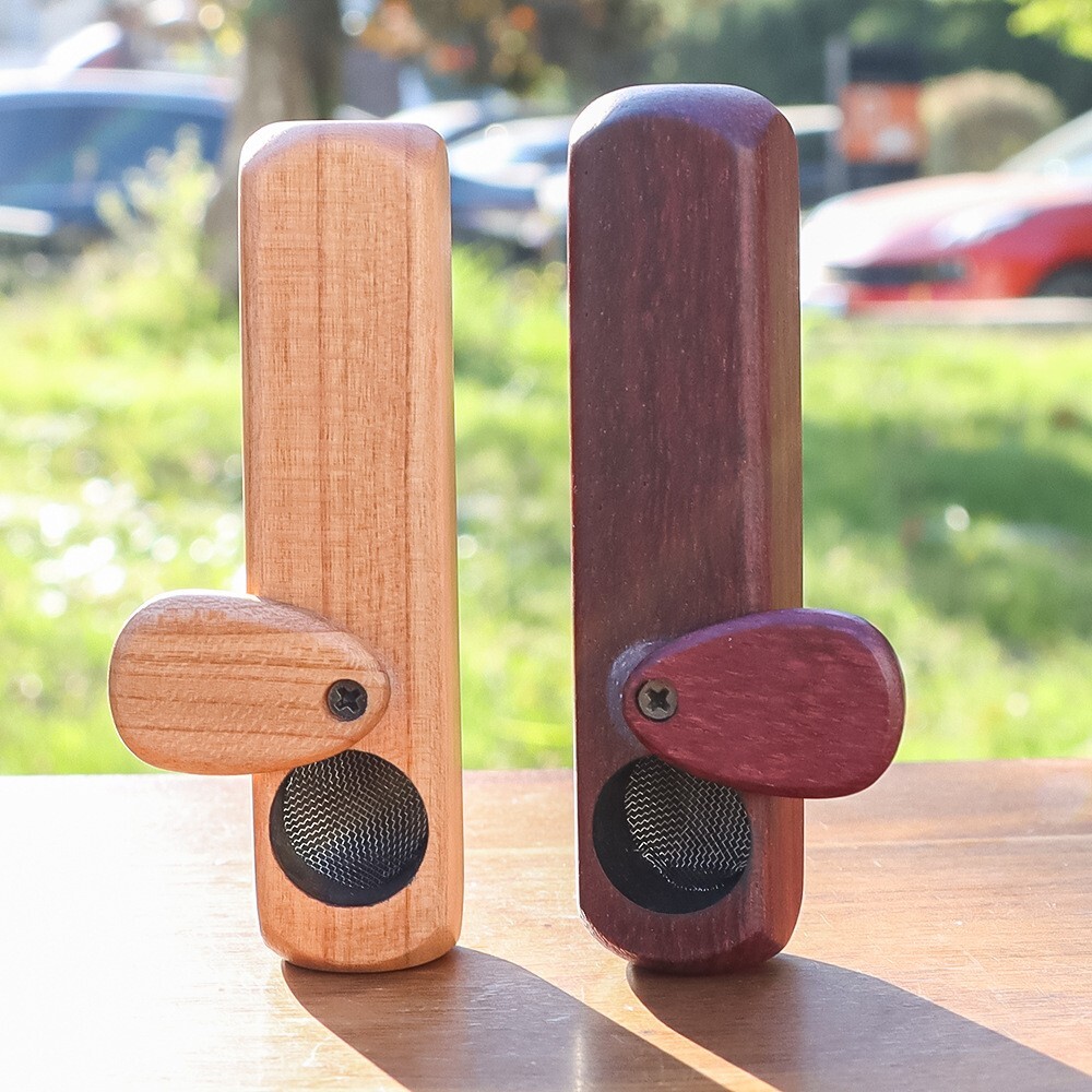 2pcs Rotary Wooden Smoking Pipe Portable Wood Pipe with Tobacco Storage Box 2pcs Rotary Wooden Smoking Pipe Portable Wood Pipe with Tobacco Storage Box
