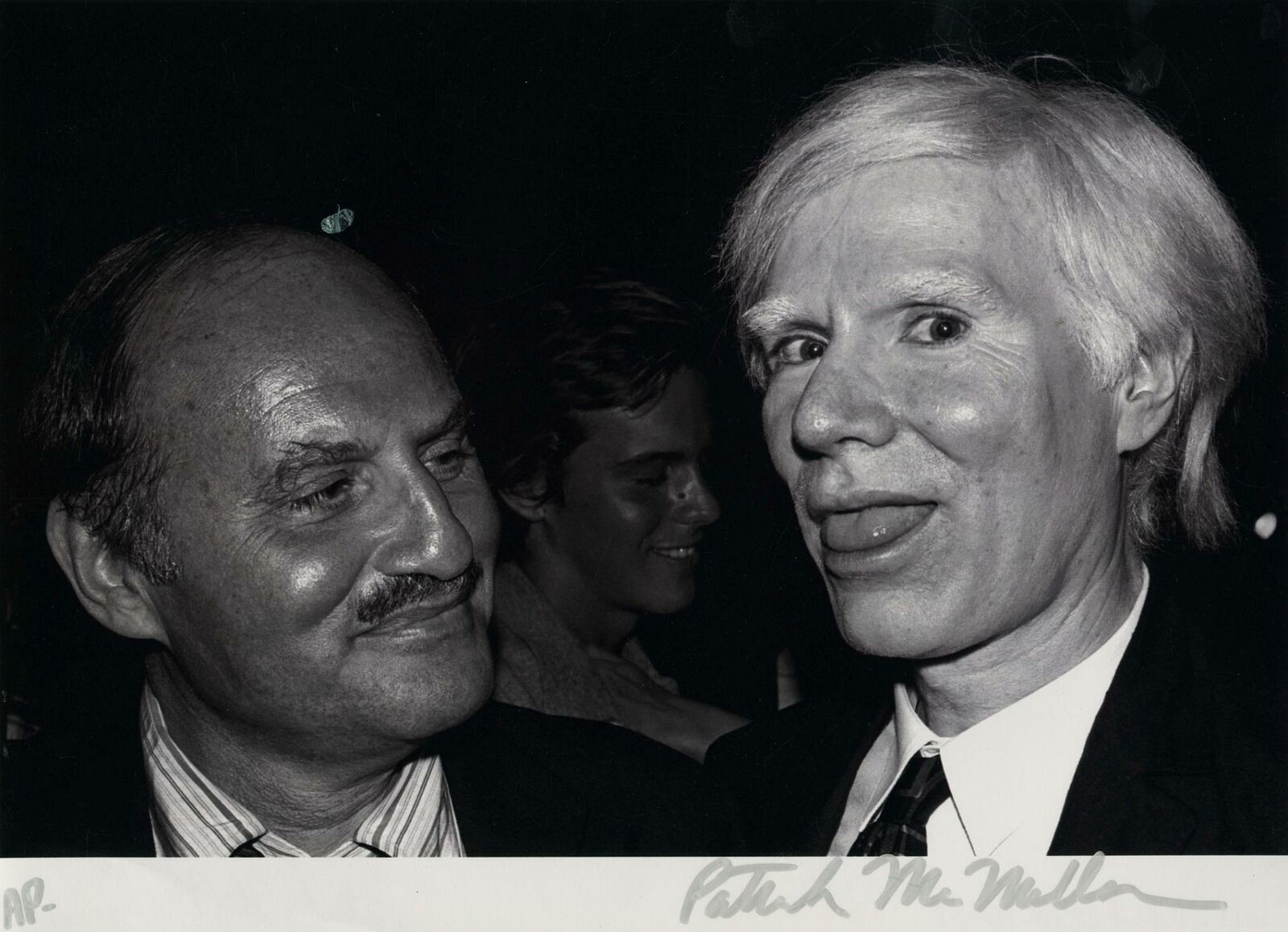 1980 Warhol at Calvin Klein Party for Elton John NYC Photo by Patrick McMullan