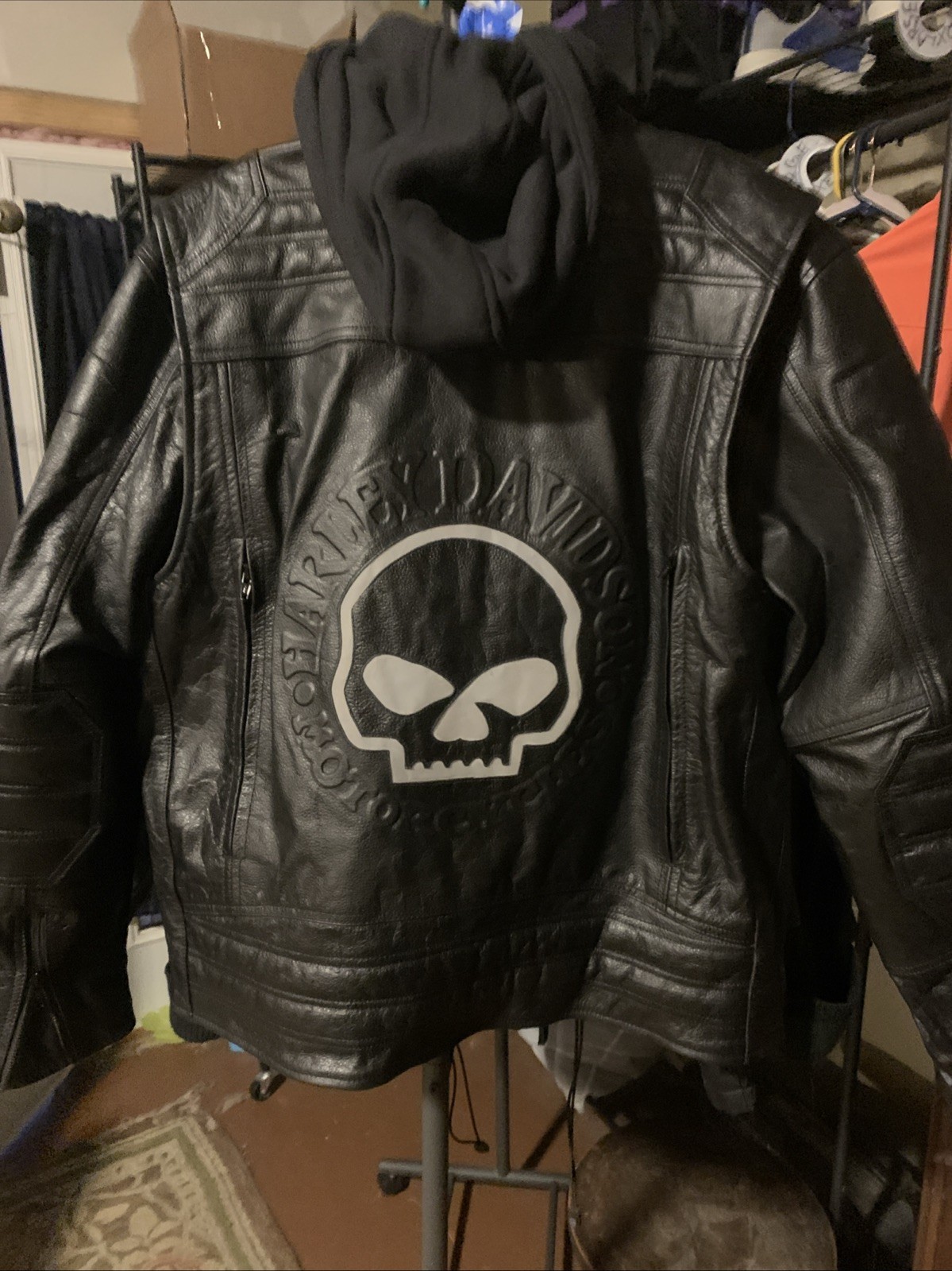 Unworn Harley-Davidson Men's Auroral Leather Riding Jacket Size XL w/ Hood Mint Unworn Harley-Davidson Men's Auroral Leather Riding Jacket Size XL w/ Hood Mint