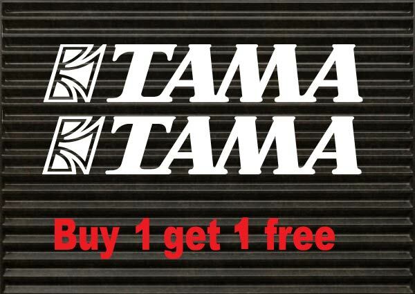 2X Large 9 Inch TAMA Bass Drum Logo Decal Sticker Buy one get one free 2X Large 9 Inch TAMA Bass Drum Logo Decal Sticker Buy one get one free