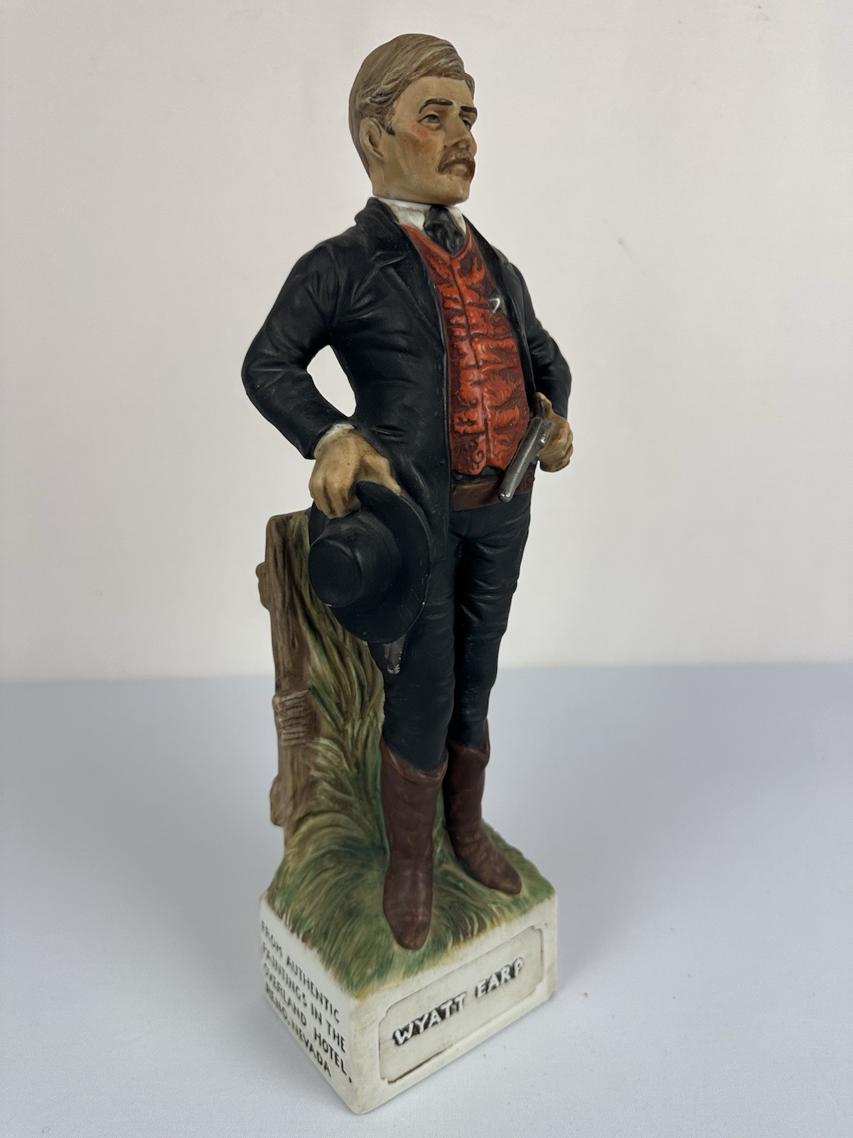 Vintage Wyatt Earp McCormick Distilling Decanter Americana Porcelain Vintage Wyatt Earp McCormick Distilling Decanter Americana Porcelain