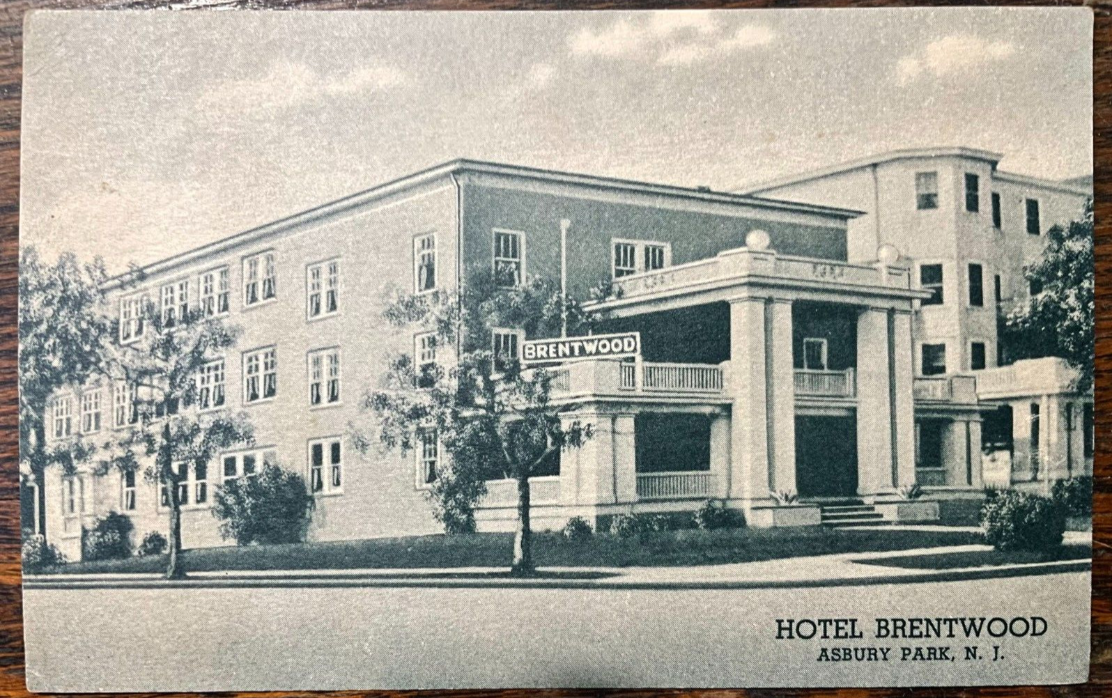 Vintage Postcard 1939 Hotel Brentwood, Asbury Park, New Jersey