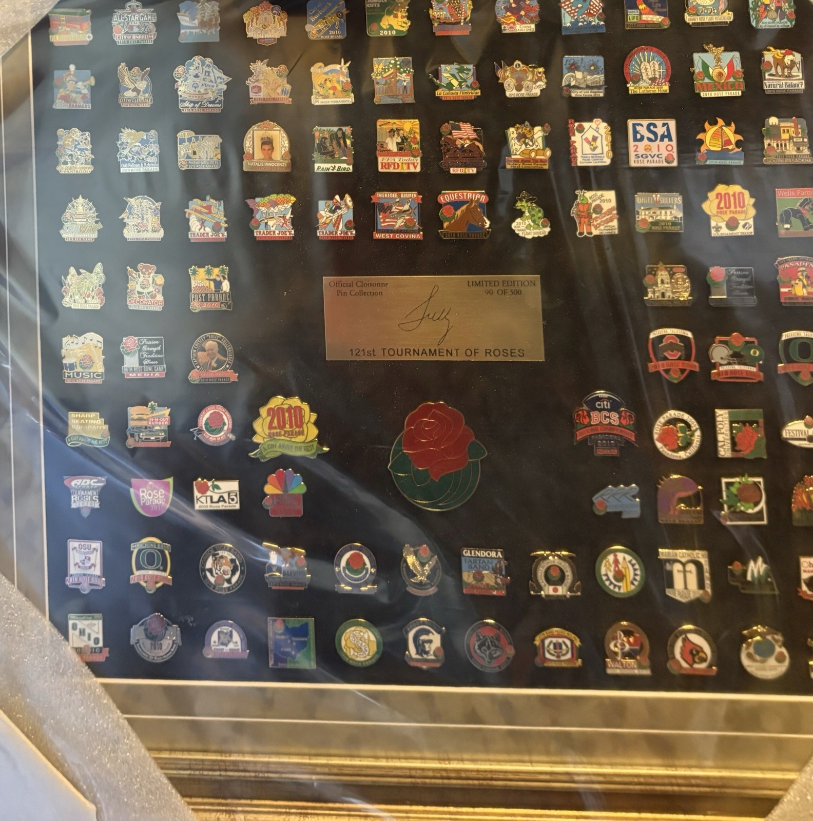 121st Tournament of Roses Limited Edition Pin Collection Framed Display 121st Tournament of Roses Limited Edition Pin Collection Framed Display