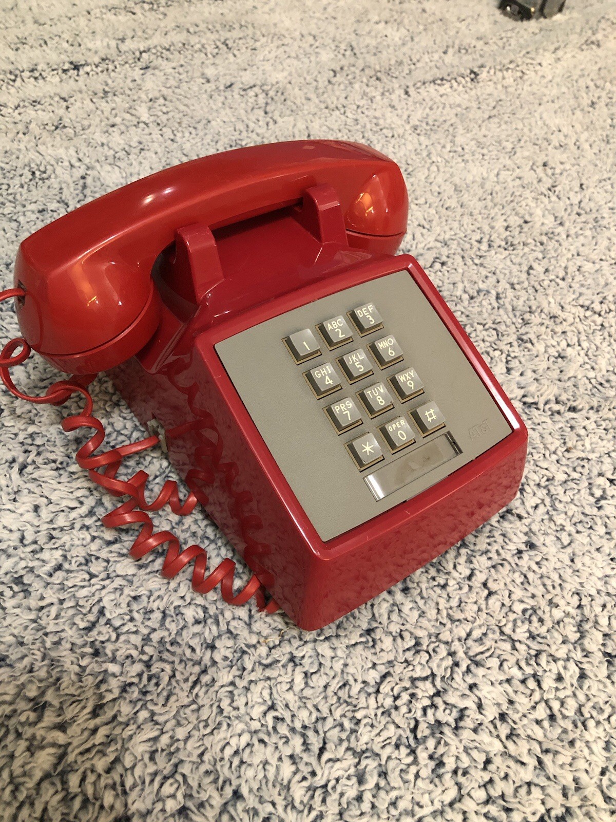Vintage RARE Western Electric AT&T 2500DM Red Push Button/Touch Tone Desk Phone Vintage RARE Western Electric AT&T 2500DM Red Push Button/Touch Tone Desk Phone