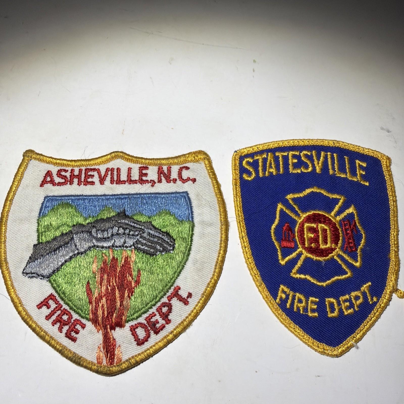 Vintage Asheville North Carolina VERY RARE Version & Statesville Fire Dept