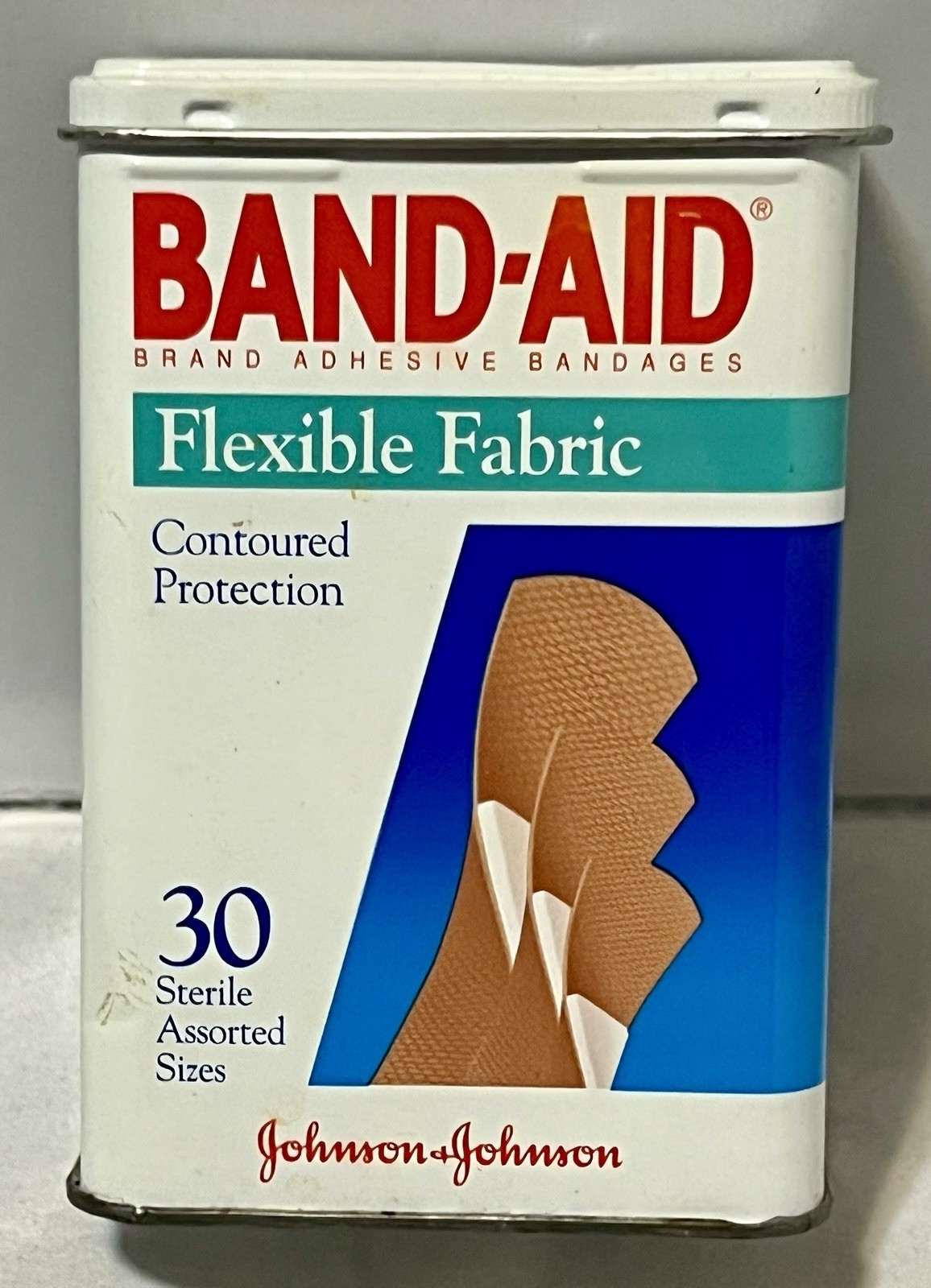 Vintage 1992 Band-Aid Plastic Bandages Metal Tin (empty) Johnson & Johnson Nice Vintage 1992 Band-Aid Plastic Bandages Metal Tin (empty) Johnson & Johnson Nice