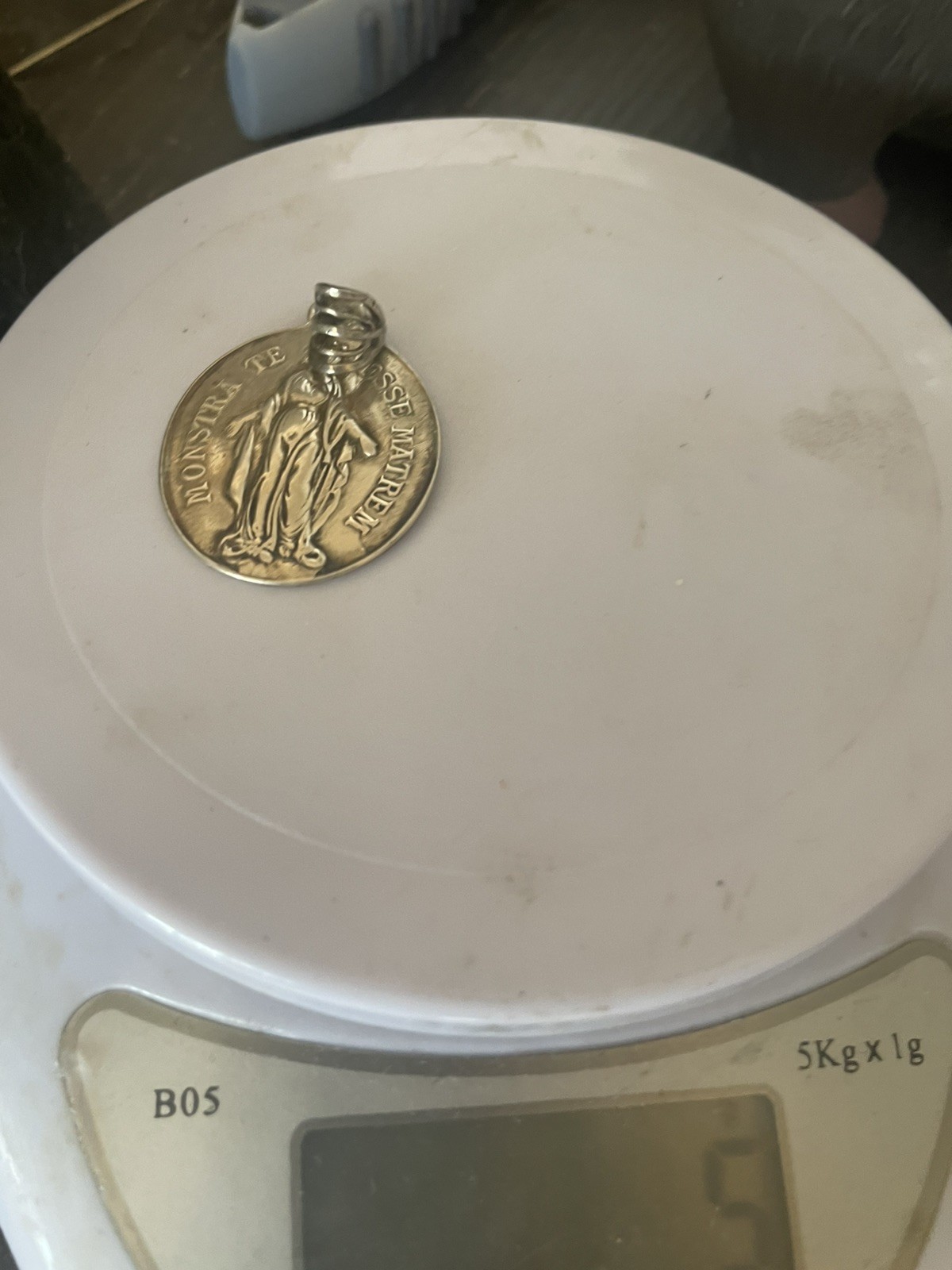 Antique Catholic Saint Charm 1892 “children Of Mary “ Silver Antique Catholic Saint Charm 1892 “children Of Mary “ Silver