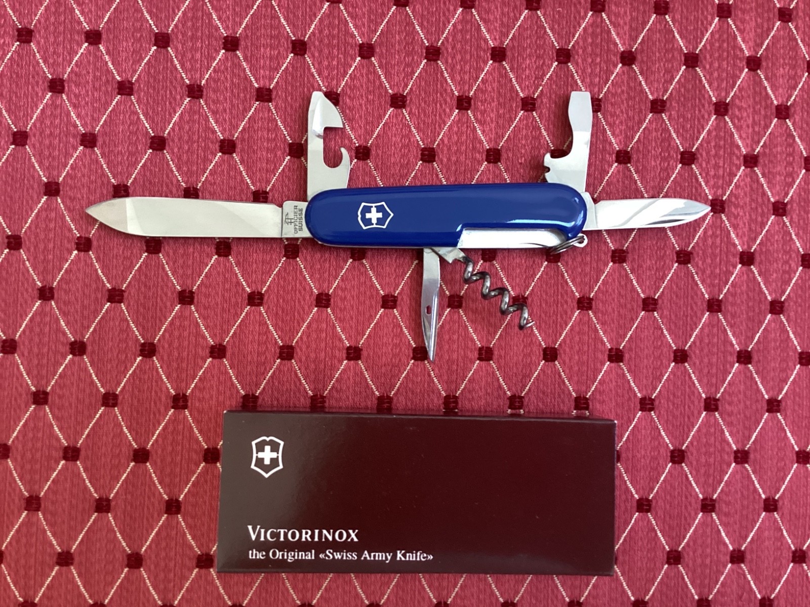 Victorinox SPARTAN Swiss Army Knife - Blue- 91mm-Brand New in Box-Logo Victorinox SPARTAN Swiss Army Knife - Blue- 91mm-Brand New in Box-Logo