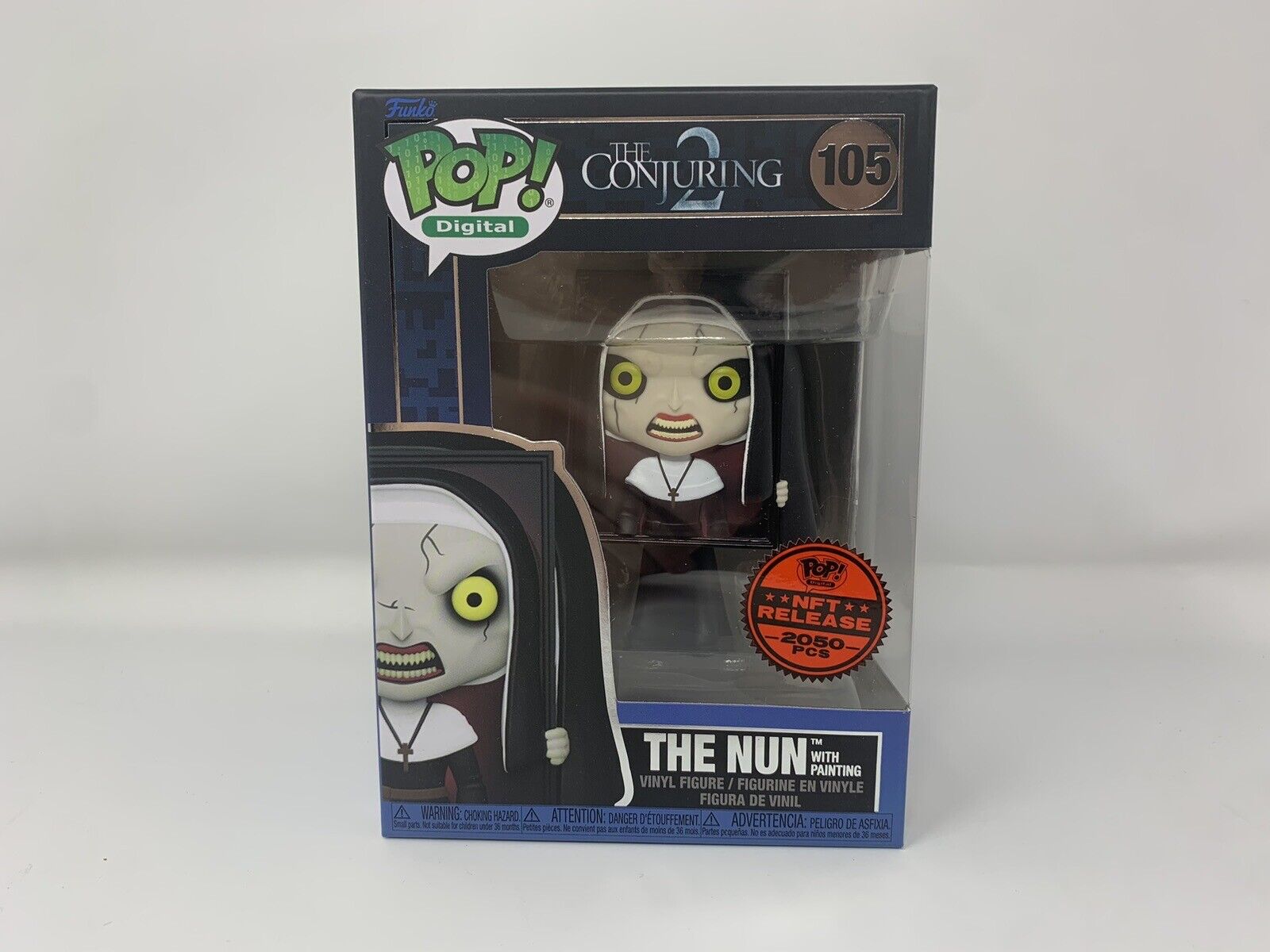 Funko Pop Digital WB Horror Legendary THE NUN with Painting #105 w/ Protector