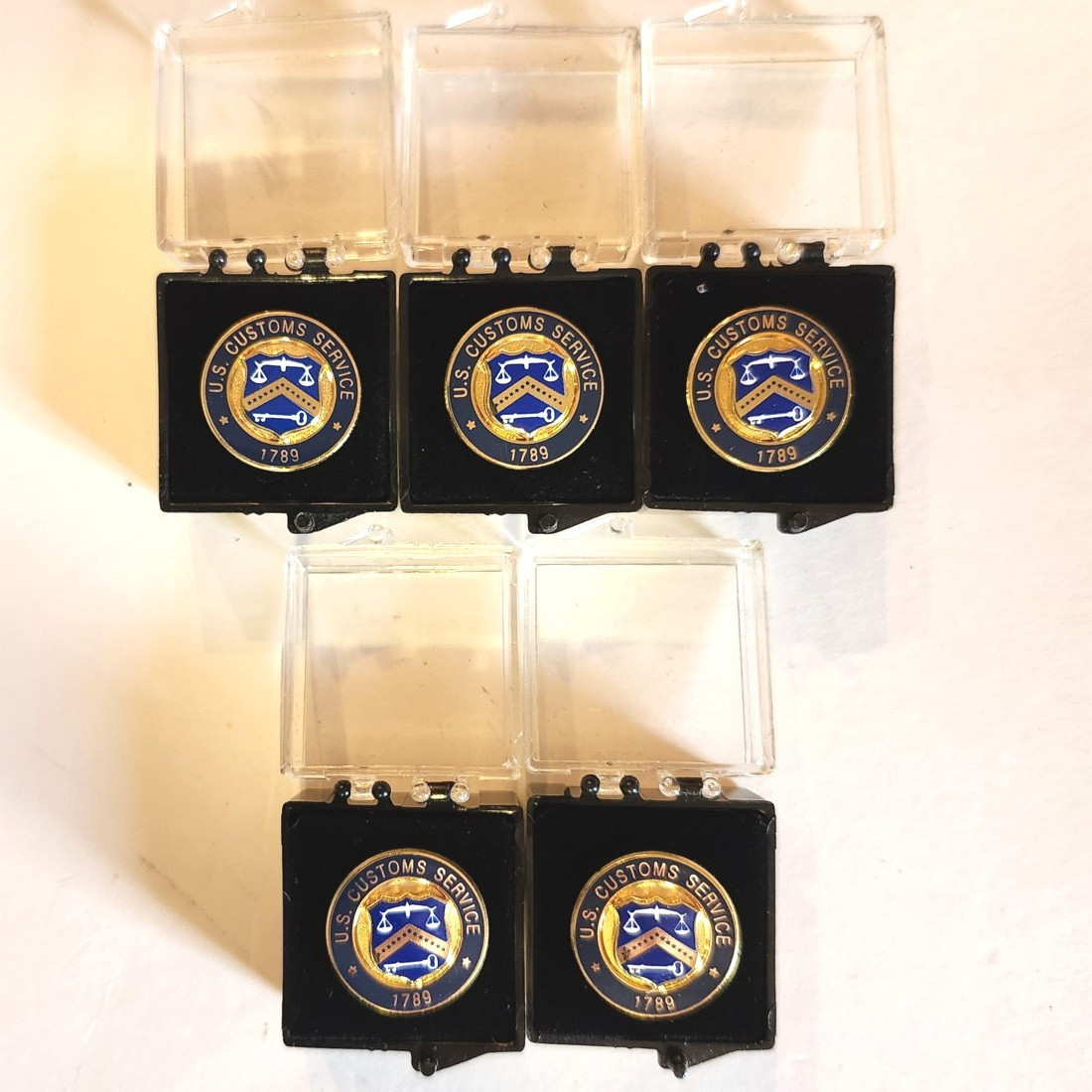 NEW Lot of 5 U.S. Customs Service 1789 Pins DHS U.S. Government NEW Lot of 5 U.S. Customs Service 1789 Pins DHS U.S. Government