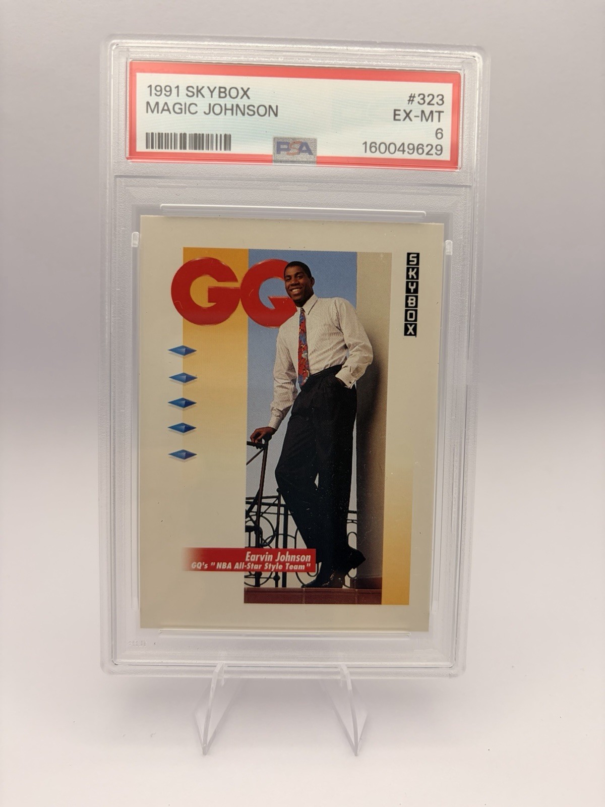SkyBox 1991 SkyBox GQ Magic Johnson #323 PSA 6 EX-MT Non-Sport Card