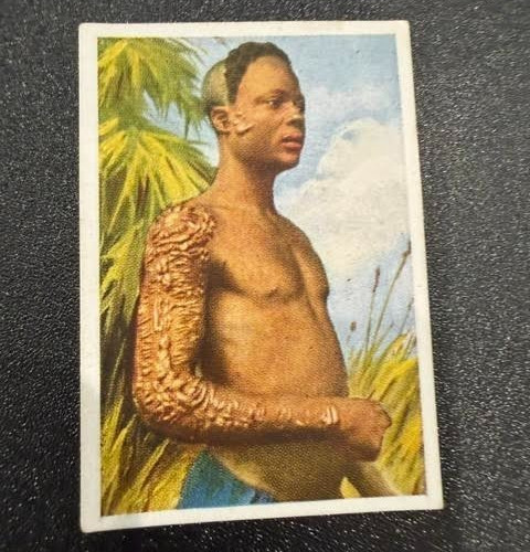 1927-32 Salem “The World In Pictures” AFRICAN NEGRO w/ SCAR DRAWING Tobacco Card