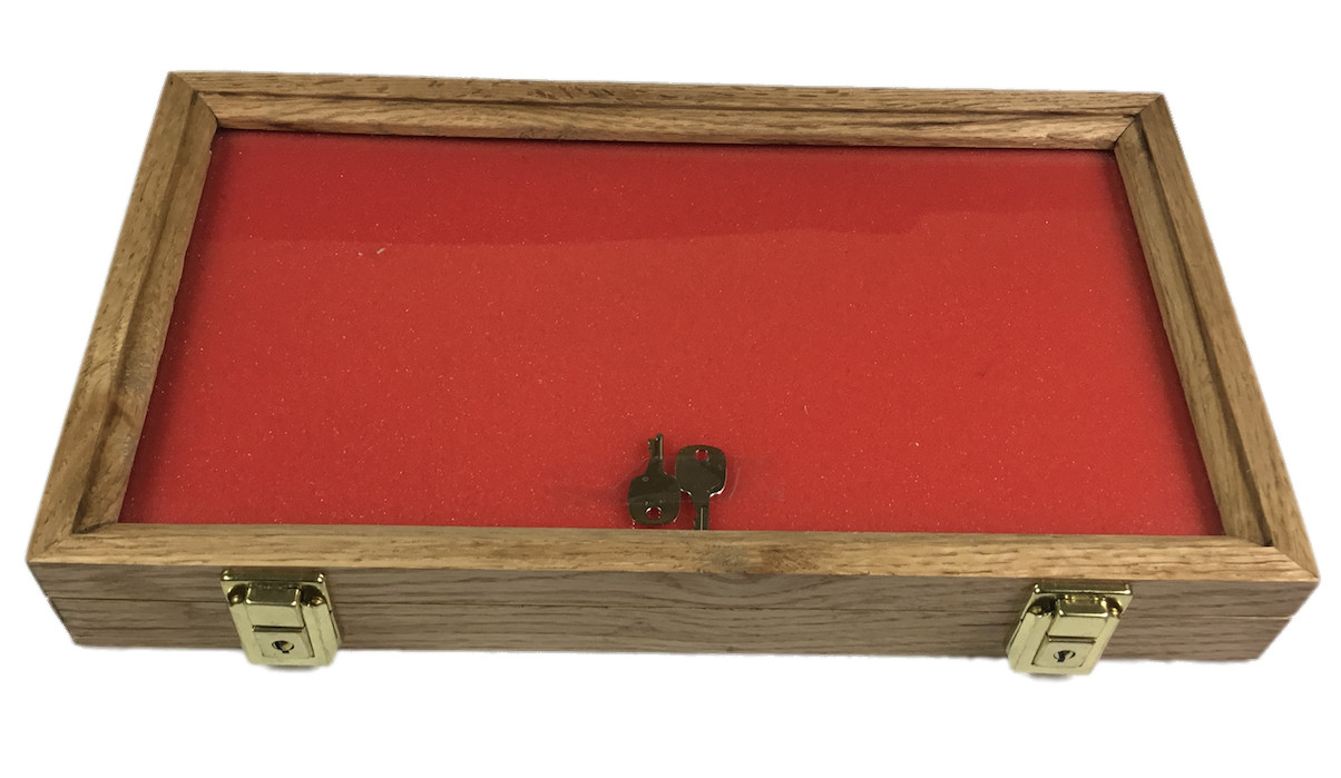 Oak Wood Display Case 16 X 9 x 2” for Arrowheads Knives Coins & More Oak Wood Display Case 16 X 9 x 2” for Arrowheads Knives Coins & More