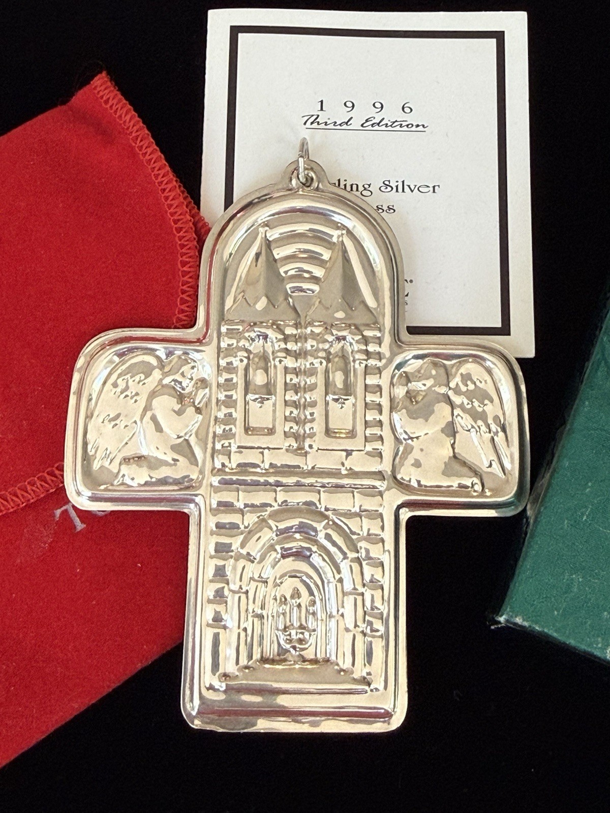 NIB 1996 TOWLE 3rd Edition Sterling Silver Christmas Cross Ornament Pendant Box NIB 1996 TOWLE 3rd Edition Sterling Silver Christmas Cross Ornament Pendant Box