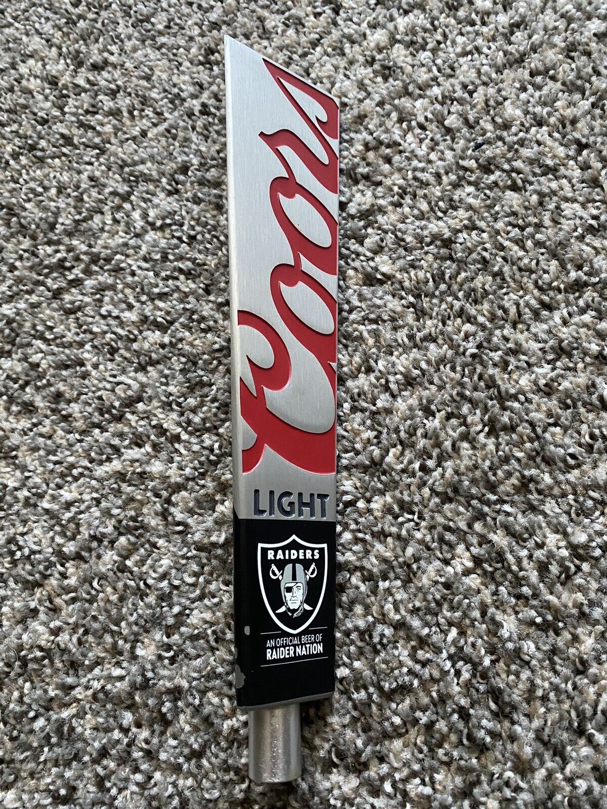 Coors Special Edition Raiders Beer Tap Handle