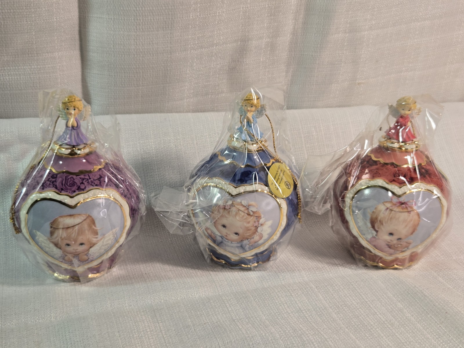 Vintage Heavenly Angels Bell Ornaments Bradford Edition Set Of 3 NEW Vintage Heavenly Angels Bell Ornaments Bradford Edition Set Of 3 NEW
