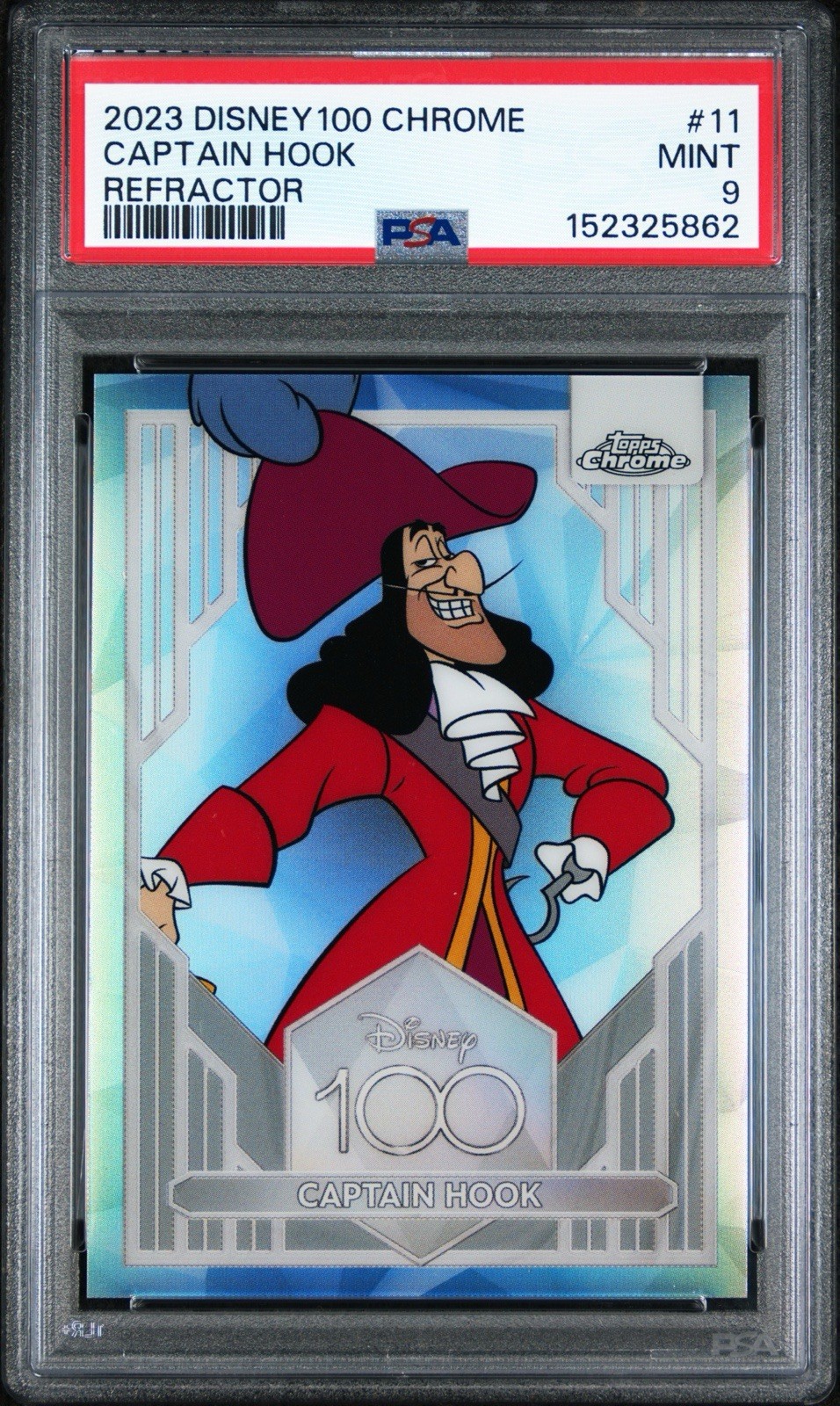 2023 Topps Chrome Disney100 Captain Hook #11 2023 Topps Chrome Disney100 Captain Hook #11