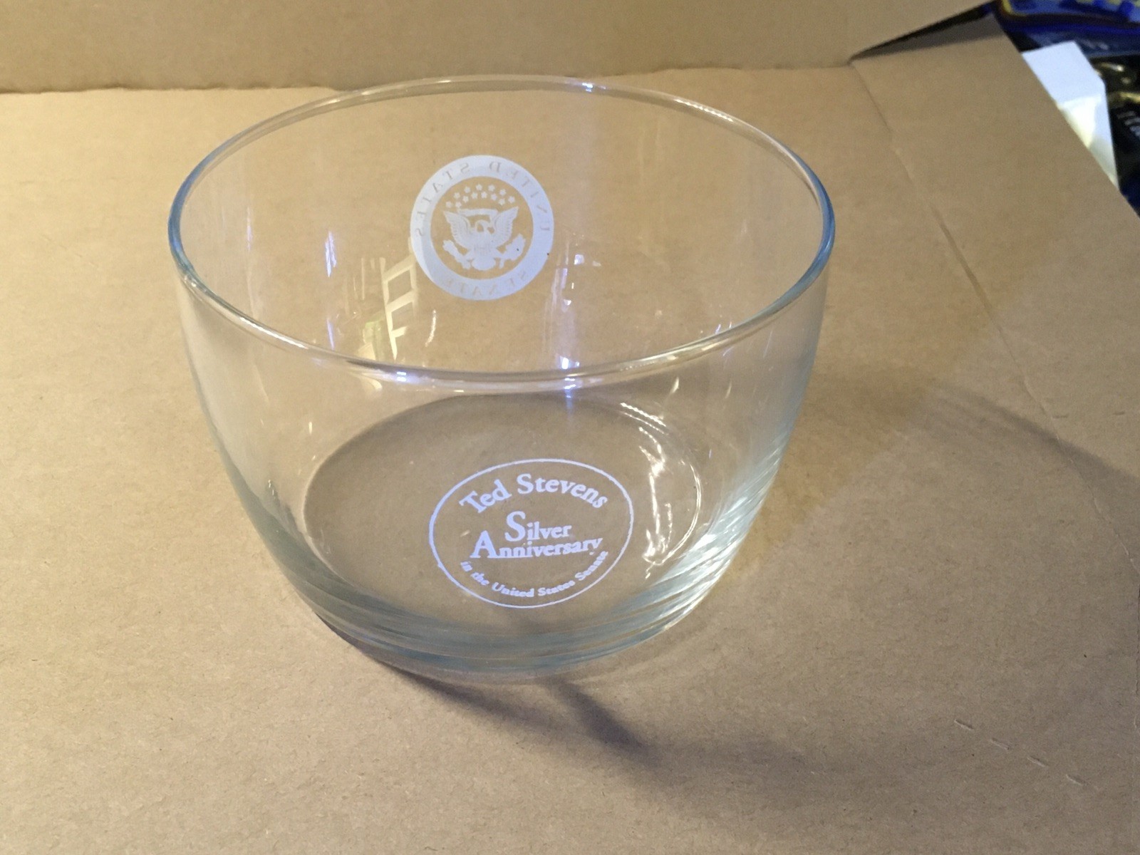 Candy Bowl Commemorating The Silver Anniversary Of Alaska Senator Ted Stevens Candy Bowl Commemorating The Silver Anniversary Of Alaska Senator Ted Stevens