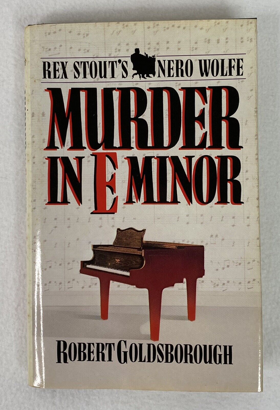 Murder in E Minor A Nero Rex Stout Autograph Robert Goldsborough 1986 HC Nero