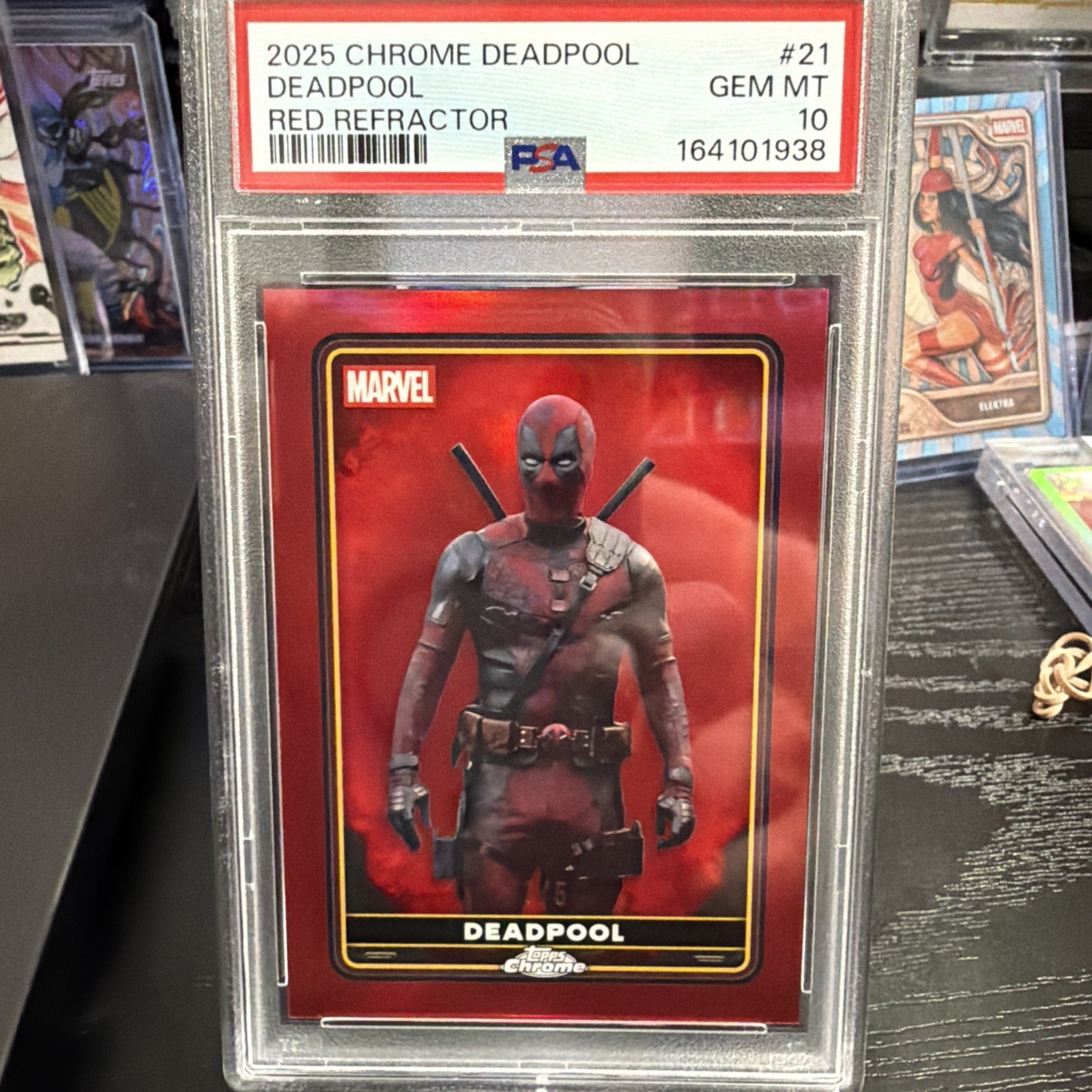 2025 Topps Chrome Deadpool Characters Red Refractor #1/5 Psa 10 2025 Topps Chrome Deadpool Characters Red Refractor #1/5 Psa 10