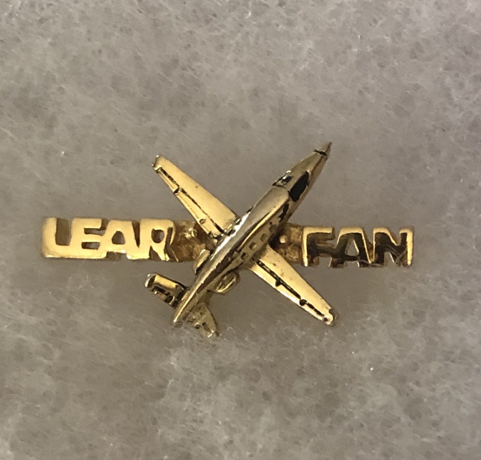 Vintage Lear Jet Fan Lapel Pin Learjet Airplane Aircraft PinBack Gold Tone HTF Vintage Lear Jet Fan Lapel Pin Learjet Airplane Aircraft PinBack Gold Tone HTF