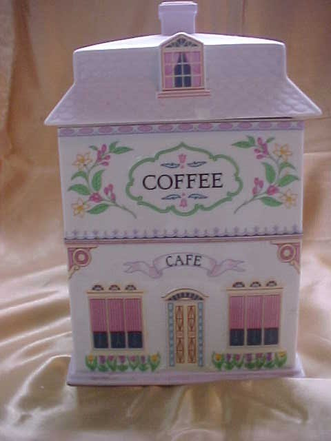 Vintage 1990 Lenox Spice Village Porcelain Coffee Canister Lavender