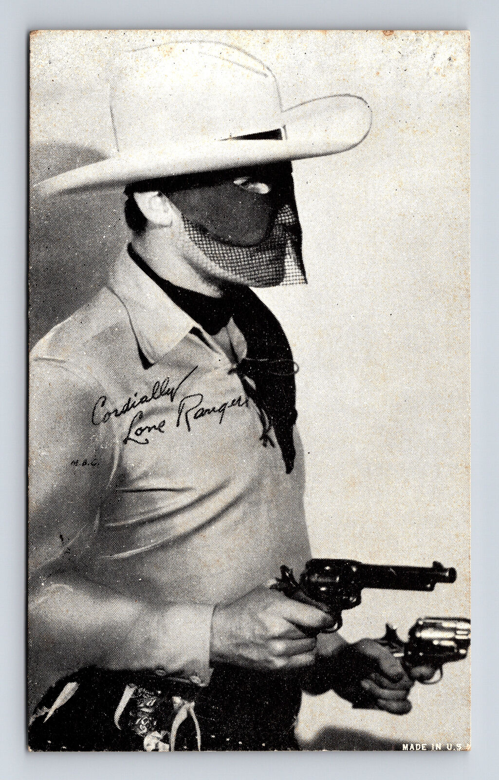 The Lone Ranger Dual Pistols Guns Six Shooter Postcard