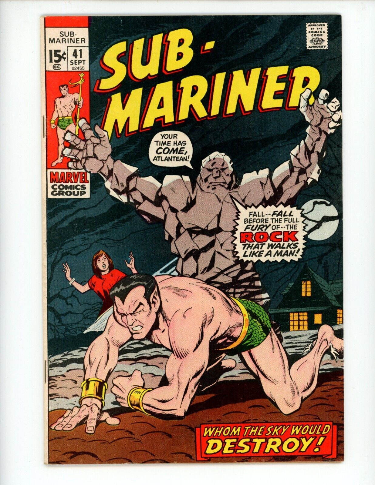Sub-Mariner #41 Comic Book 1971 VF 1st App Rock George Tuska Marvel Comics