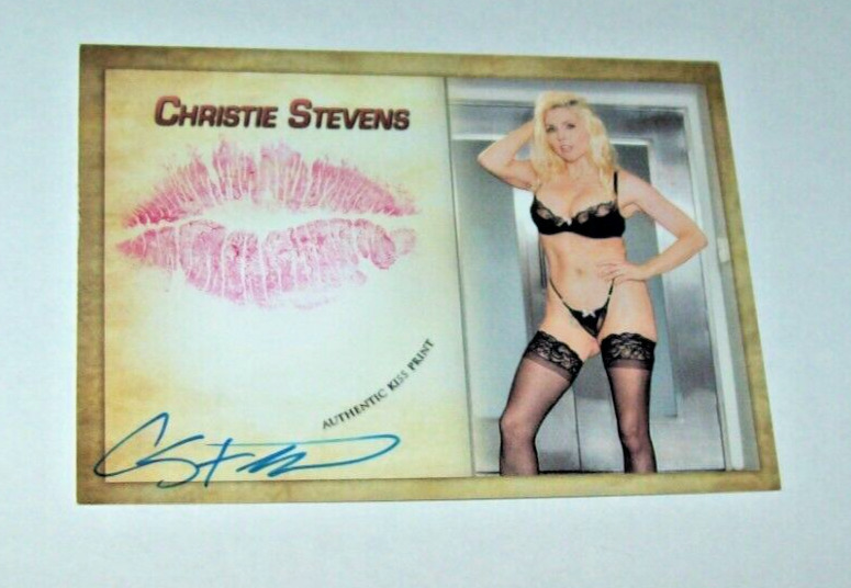 2023 Collectors Expo Model Christie Stevens Autographed Kiss Card 3