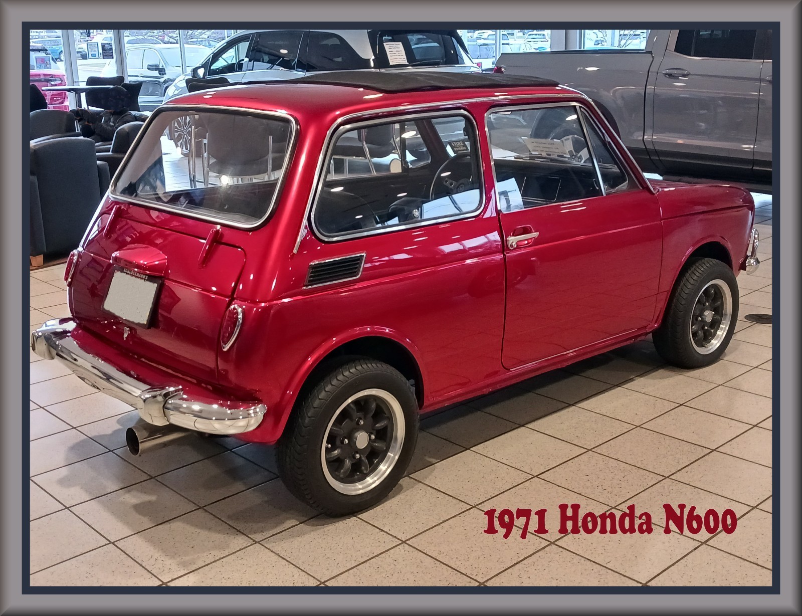 1971 Honda N600 Hatchback coupe, Toolbox - Refrigerator Magnet, 42 MIL 1971 Honda N600 Hatchback coupe, Toolbox - Refrigerator Magnet, 42 MIL