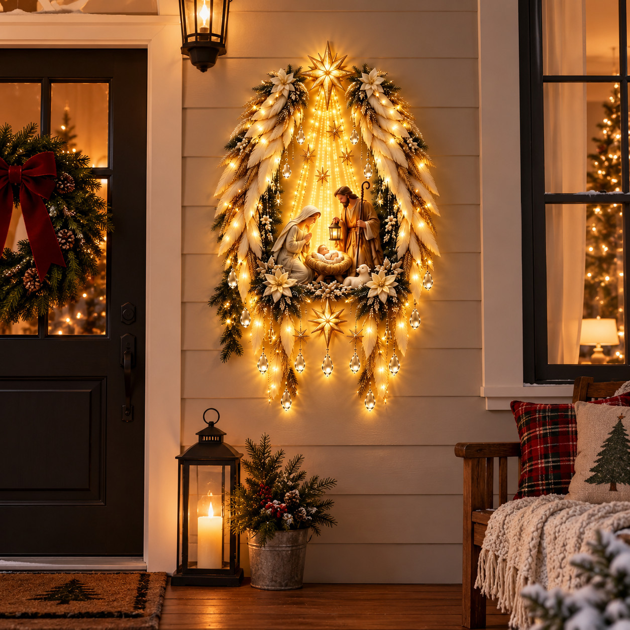Lighted Nativity Wall Decor, Bethlehem Star of Faith, 2026 New LED Christmas Lighted Nativity Wall Decor, Bethlehem Star of Faith, 2026 New LED Christmas