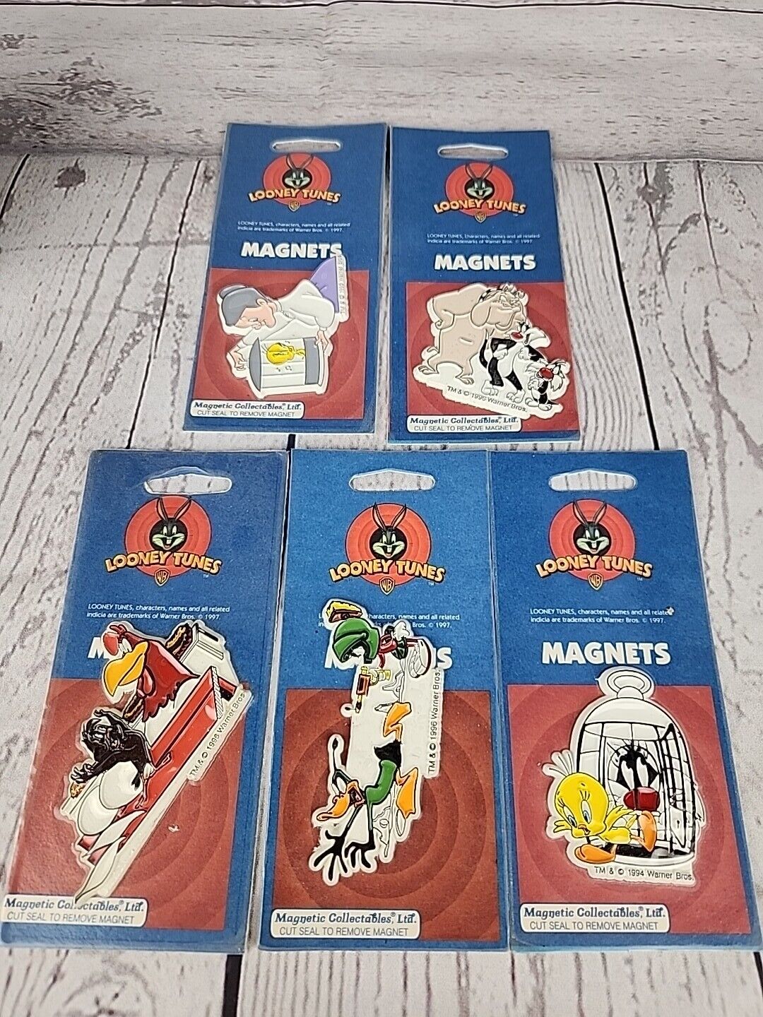 Lot Of 5 Vintage Looney Tunes Magnets