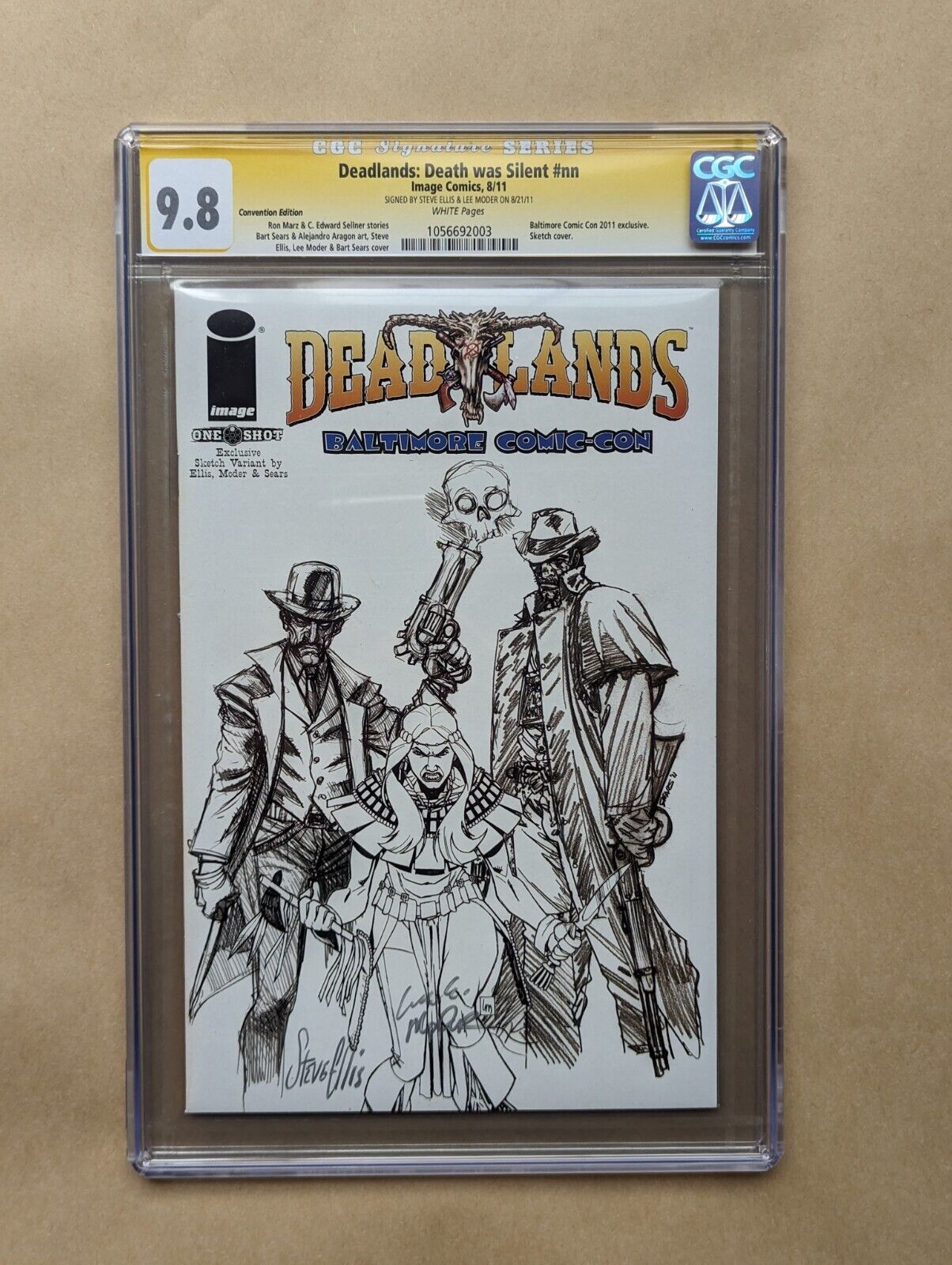 One Shot Deadlands: Death Was Silent #nn Image Exclusive 8/11 DBL Signed CGC 9.8