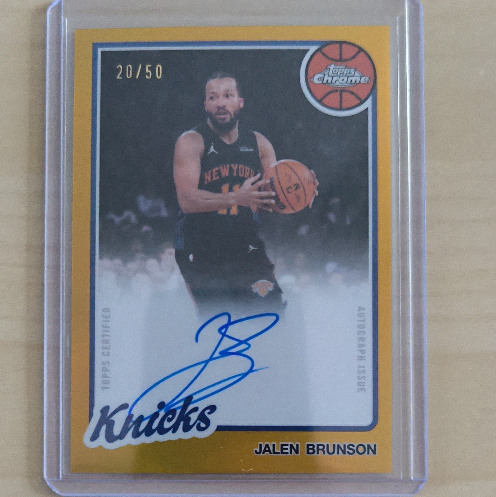Topps 2025-26 Topps Chrome Updates Jalen Brunson Knicks Auto 20/50 80TBA-JB Topps 2025-26 Topps Chrome Updates Jalen Brunson Knicks Auto 20/50 80TBA-JB
