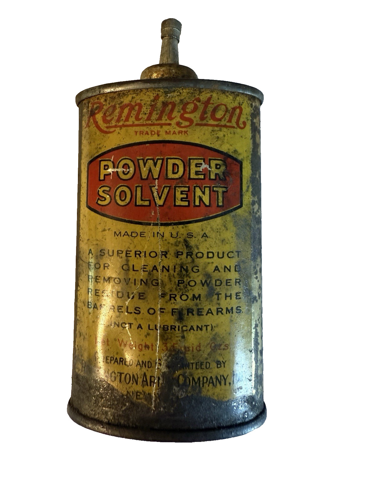 Remington UMC Powder Solvent Early Rare Gun Oil Lead Top Can Full Remington UMC Powder Solvent Early Rare Gun Oil Lead Top Can Full