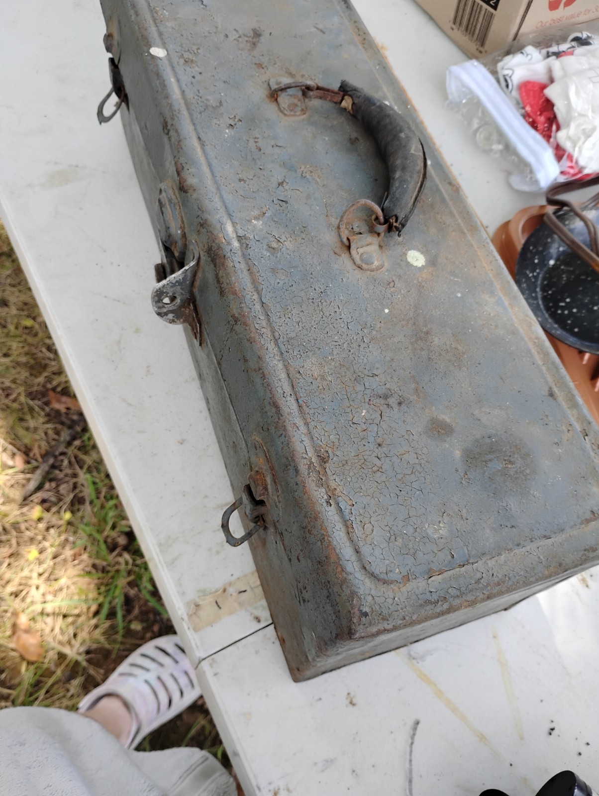 Vtg Large Craftsman Metal Tool Box with Various Woodworking & Other Tools Vtg Large Craftsman Metal Tool Box with Various Woodworking & Other Tools