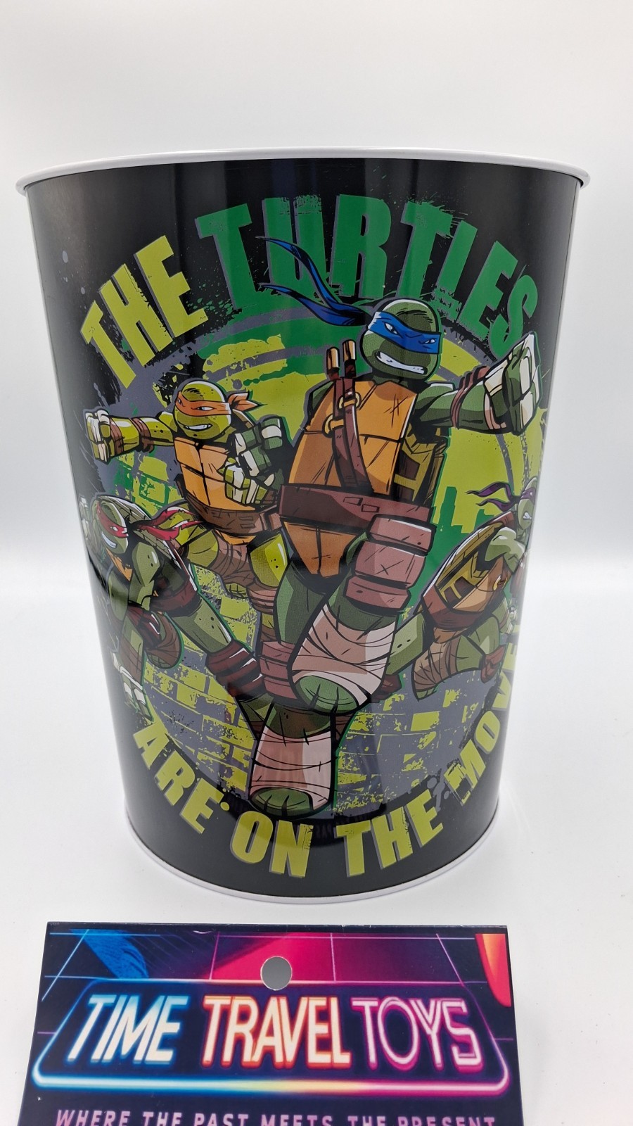 Teenage Mutant Ninja Turtles Metal Tin Storage Container Bucket (2015 Viacom)T12