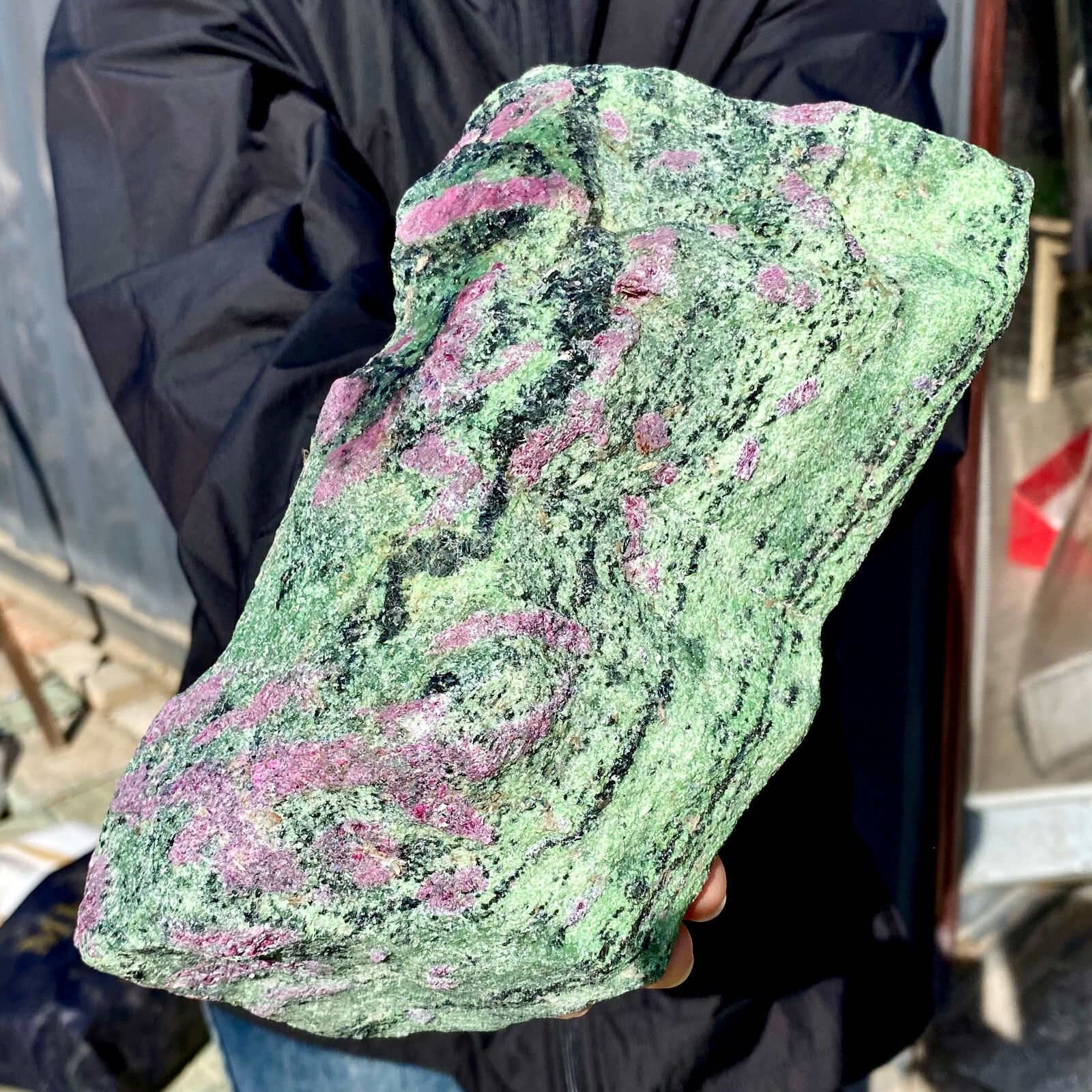 6.94LB Natural green Ruby zoisite (anylite) crystal Chakra mineral Healing Energ