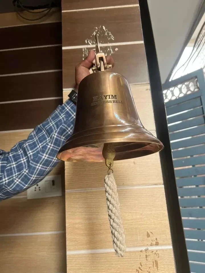 Large Nautical Ship's Boat Bell 11" Solid Brass Marine Maritime Wall Decor GIFT Large Nautical Ship's Boat Bell 11" Solid Brass Marine Maritime Wall Decor GIFT