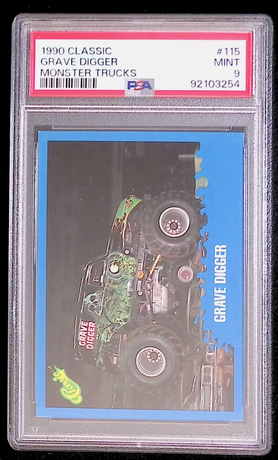Grave Digger - 1990 Classic Monster Trucks Rookie RC #115 - PSA 9 (POP 2) - RARE