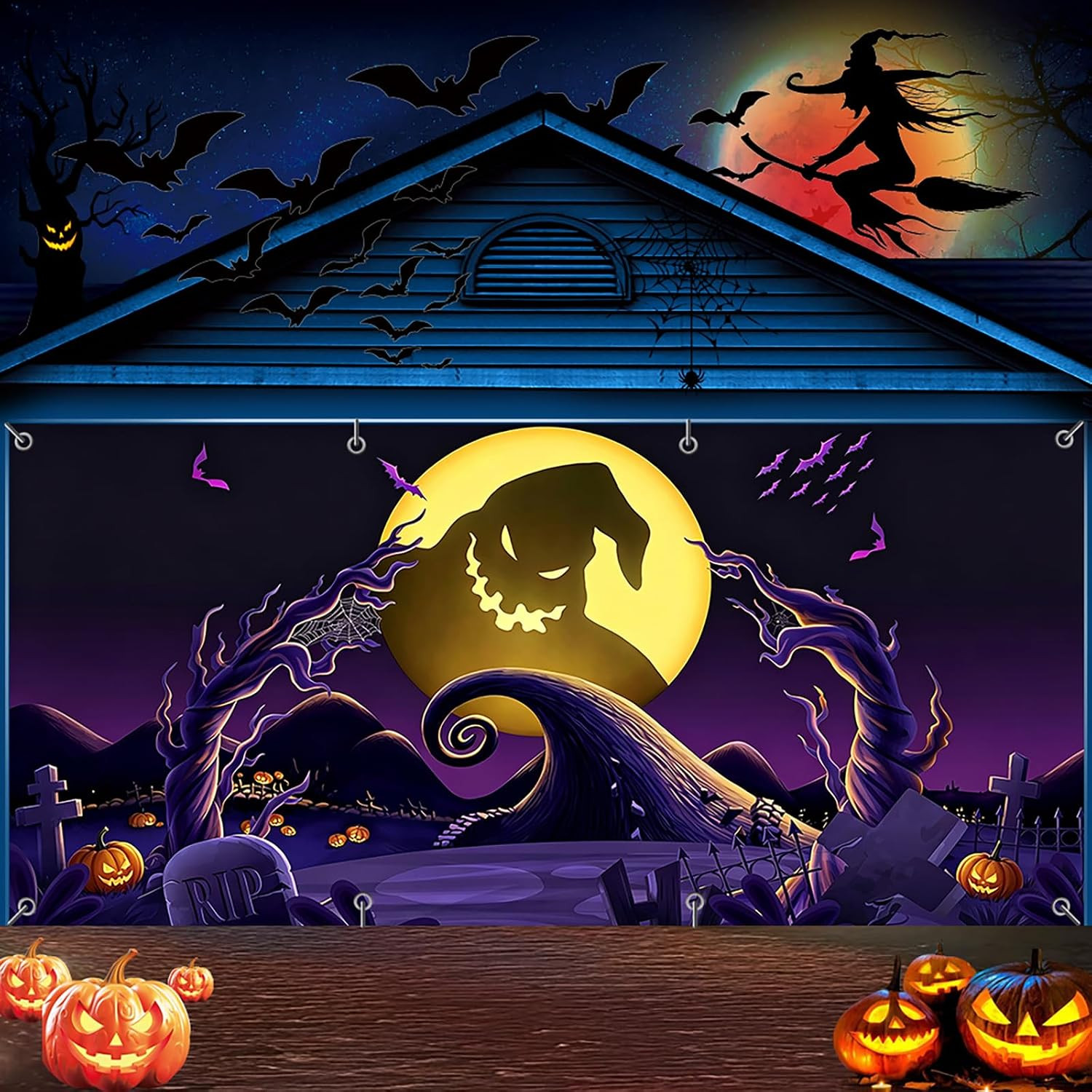 13X6Ft Nightmare before Christmas Garage Door Decorations Nightmare before Chris 13X6Ft Nightmare before Christmas Garage Door Decorations Nightmare before Chris
