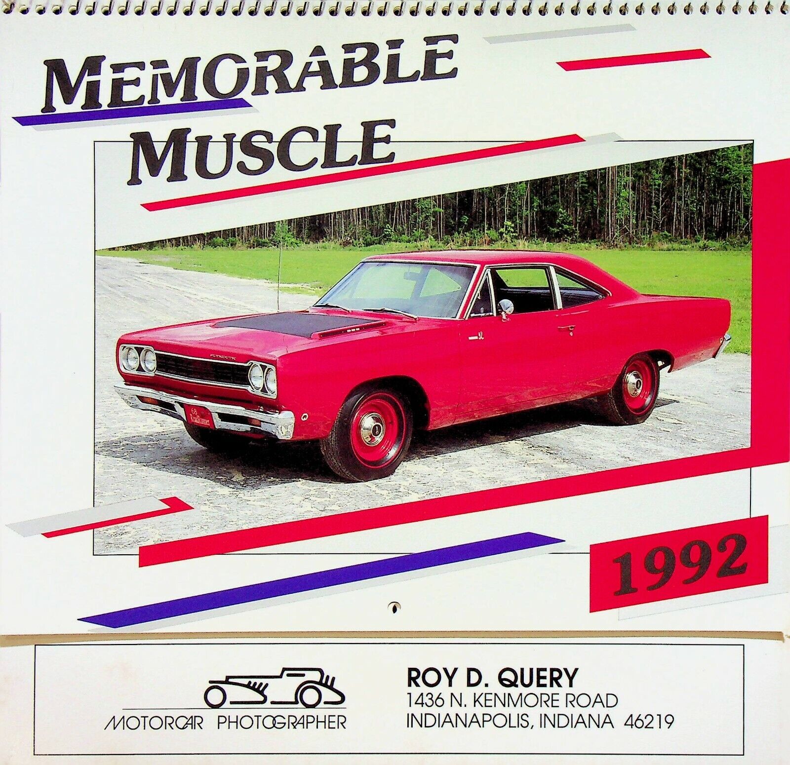 Vtg. NOS 1992 Memorable Muscle Cars Appointment Wall Calendar Photos 