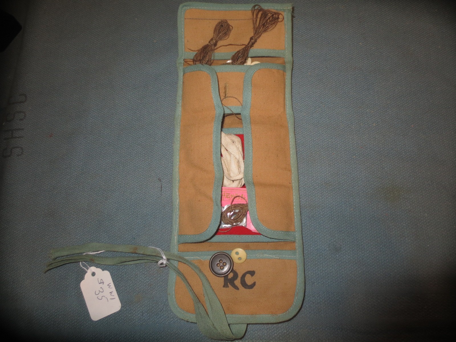 WW1 WW1 GENUINE US MILITARY WW1 ERA SEWING KIT US ARMY INFANTRY BLUE WW1 WW1 GENUINE US MILITARY WW1 ERA SEWING KIT US ARMY INFANTRY BLUE