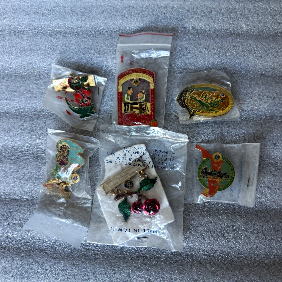 6 different Lions Club Pin Lot Lions Club Enamel new, sealed 6 different Lions Club Pin Lot Lions Club Enamel new, sealed