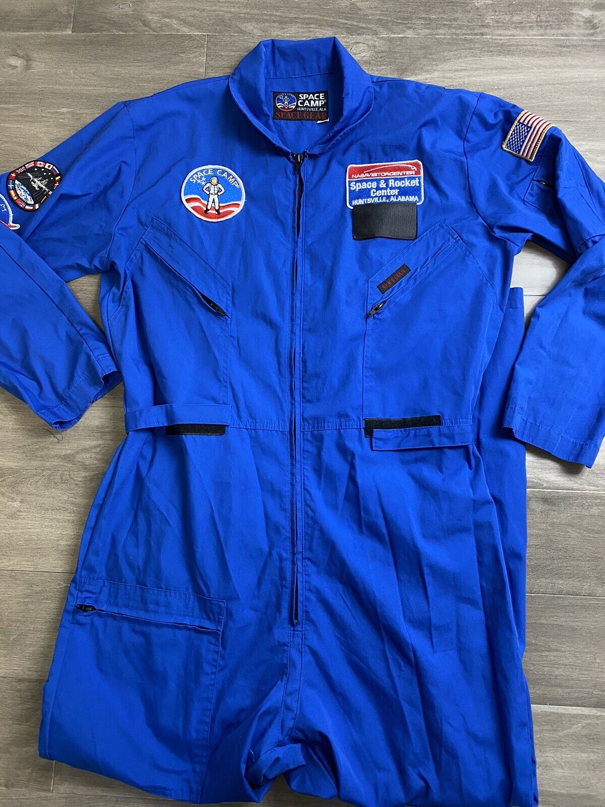 Vintage NASA Space Camp official blue jumpsuit coveralls uniform adult Large