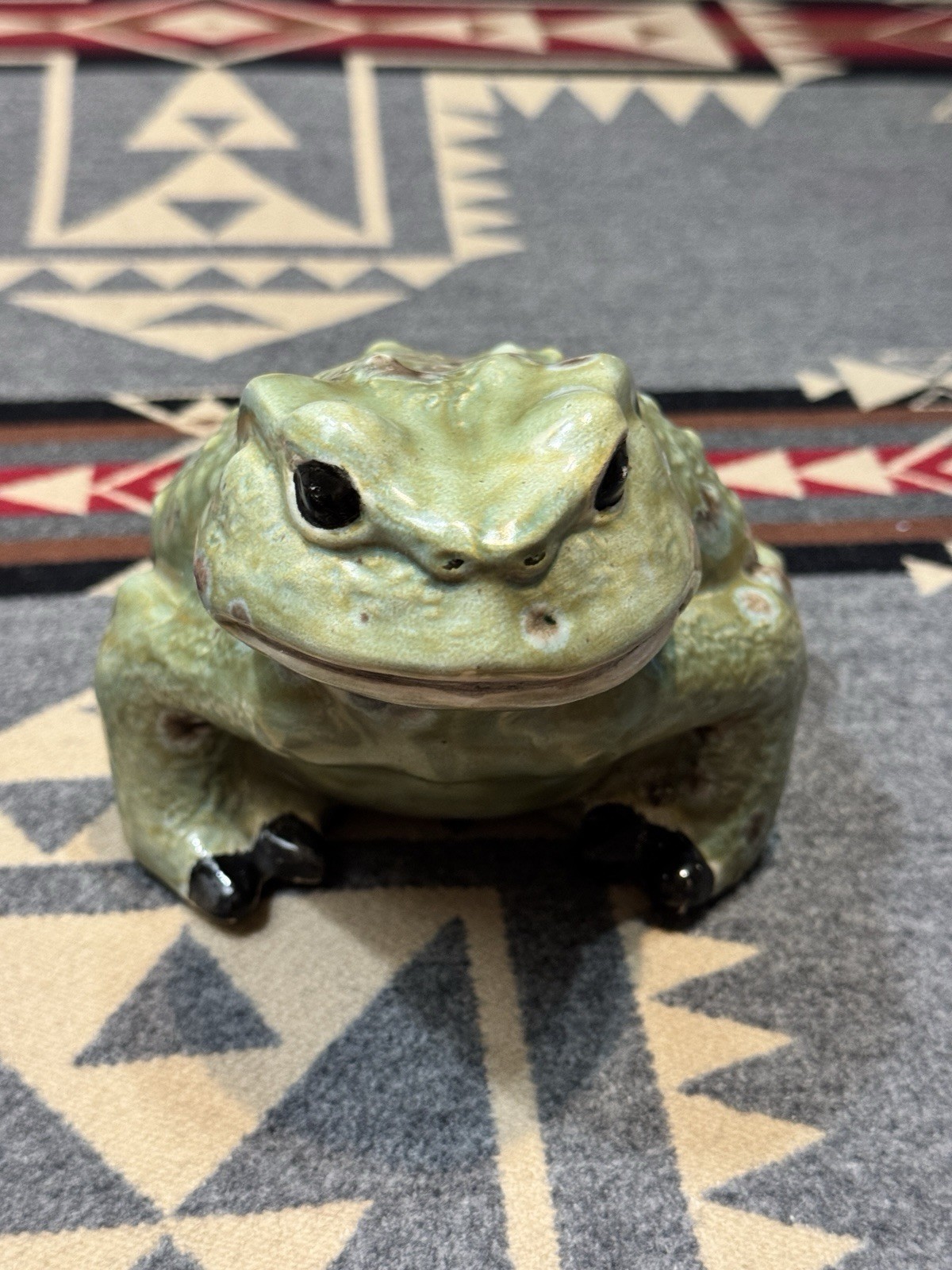 Vintage Arnels Large Green Ceramic Frog Toad Garden Figurine XL Vintage Arnels Large Green Ceramic Frog Toad Garden Figurine XL