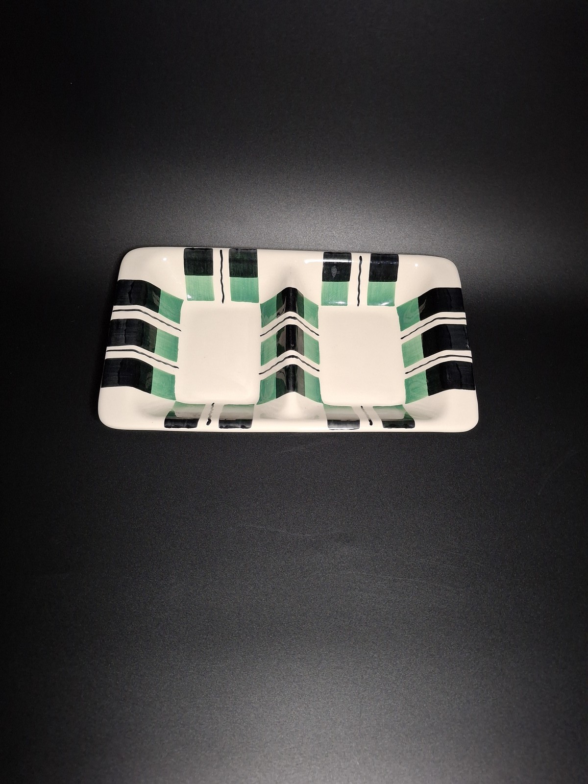 Vintage JIE Gantofta Sweden Divided Ceramic Serving Tray Vintage JIE Gantofta Sweden Divided Ceramic Serving Tray