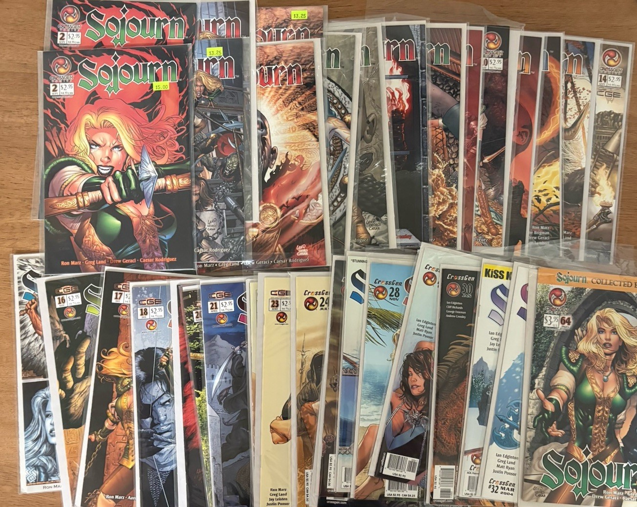 Sojourn #2-32 & 64 (Crossgen Comics, 2001) Greg Land Lot Of 36 With Doubles NM