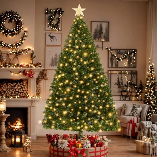 Premium 7.5FT Pre-Lit Classic Artificial Holiday Christmas Tree w/1,450 Branch Premium 7.5FT Pre-Lit Classic Artificial Holiday Christmas Tree w/1,450 Branch